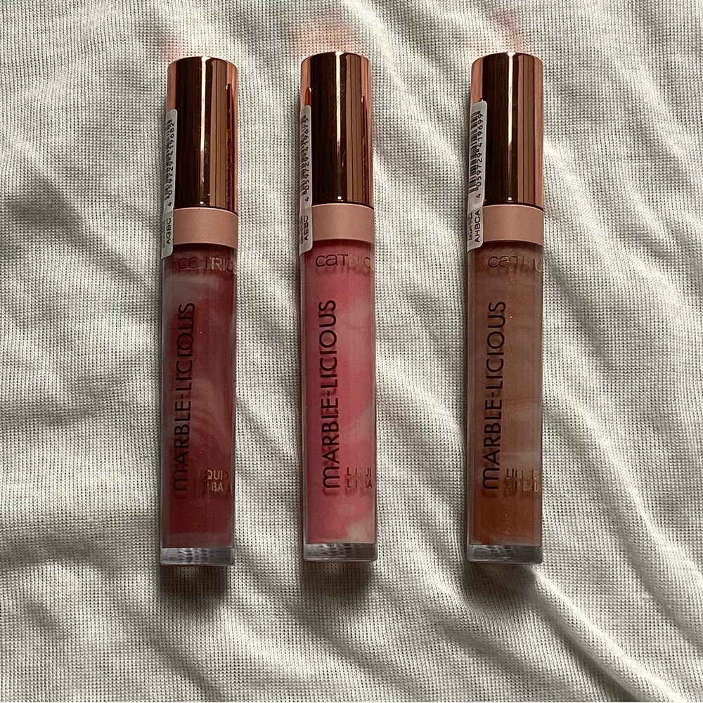 Bundle of 3 Brand New Catrice Cosmetics Liquid Lip Balms